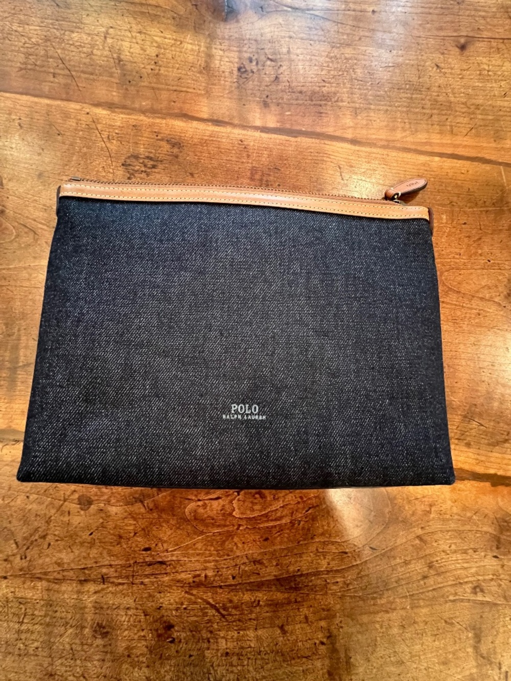 Polo Ralph Lauren Indigo Denim Zip Pouch - NWT